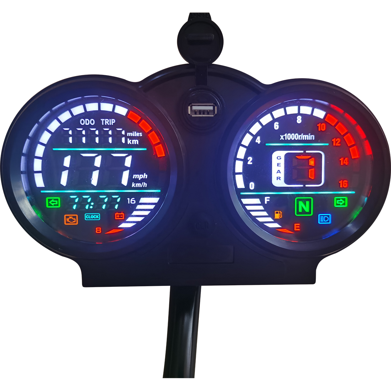 Motorcycle LCD instrument panel