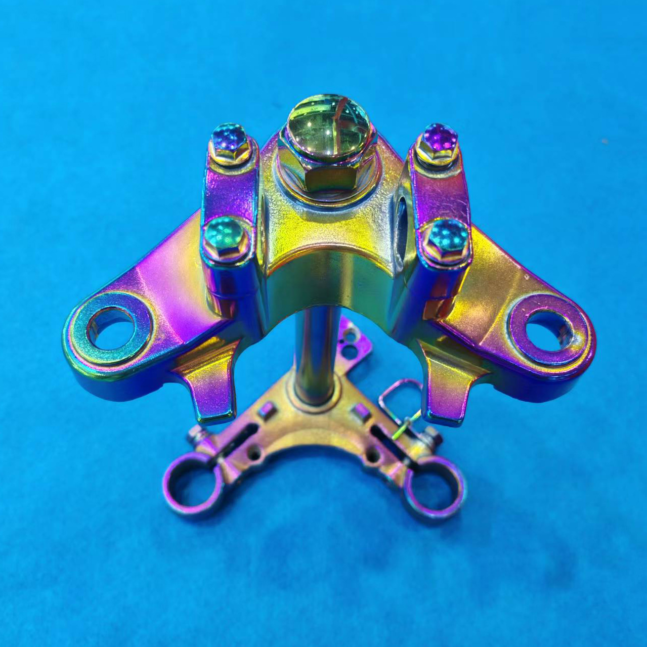 motorcycle upper yoke and steering stem